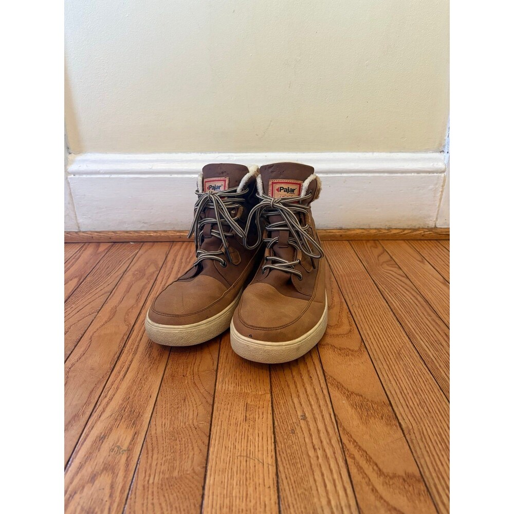 Pajar mens boots brown waterproof winter snow fur